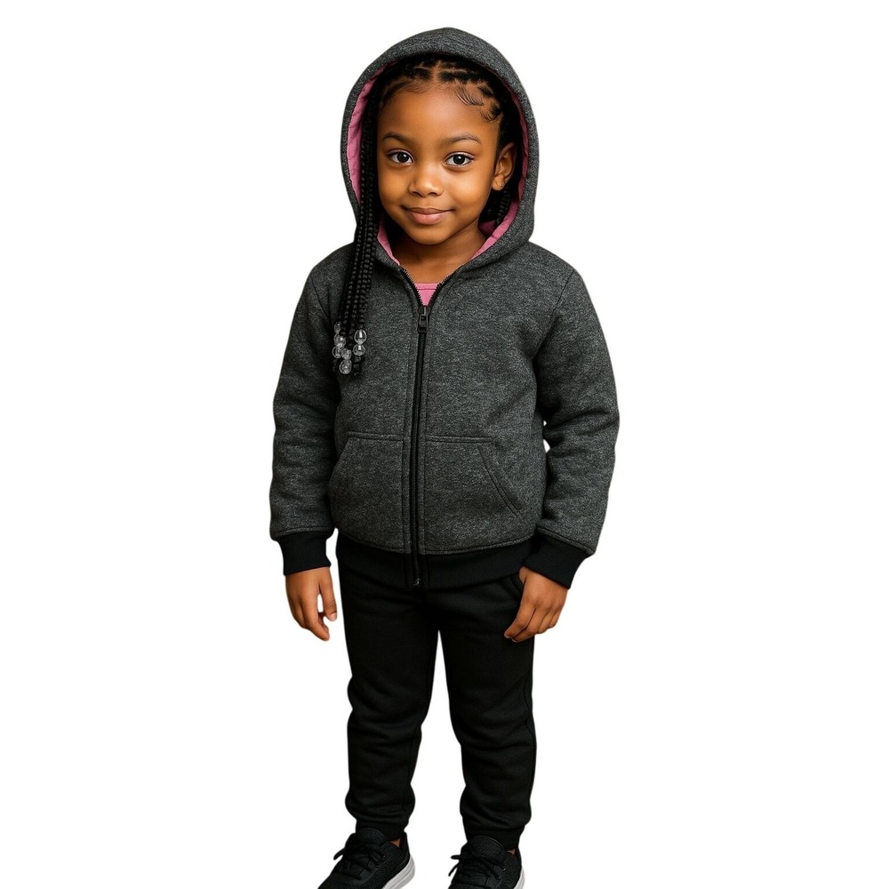 Girls Sherpa Lined Zip-Up Hoodie Jacket Size 14 – Coney Island New With Tags